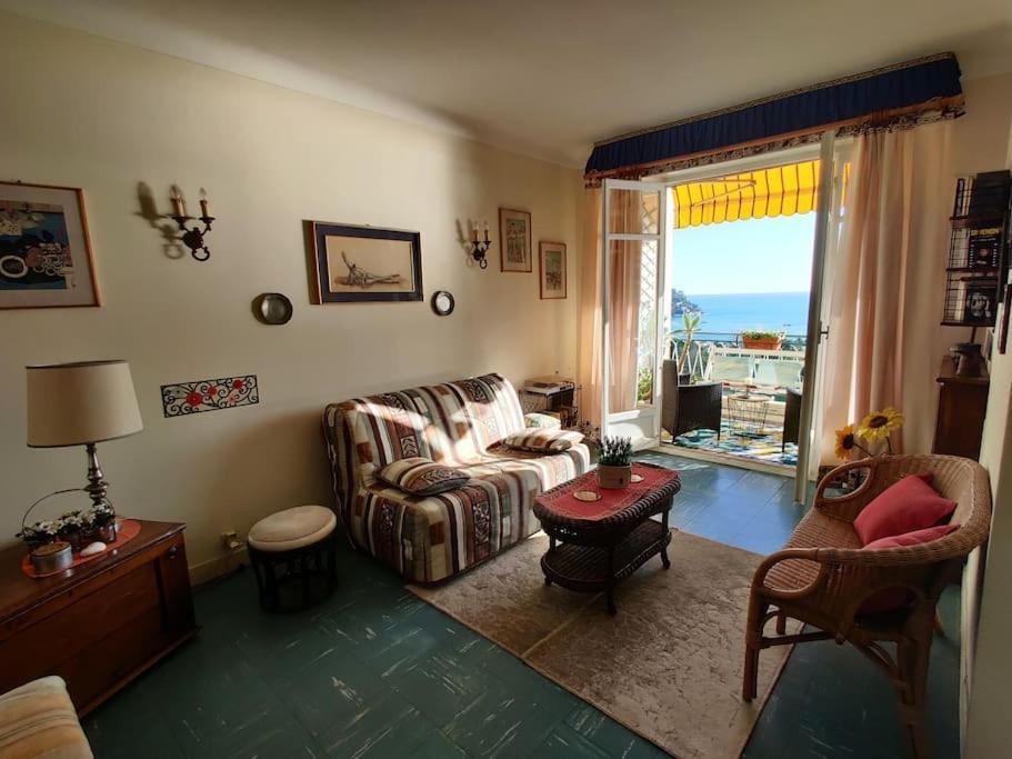 Vintage Flat On Villefranche Bay - Free Car Park Exteriör bild