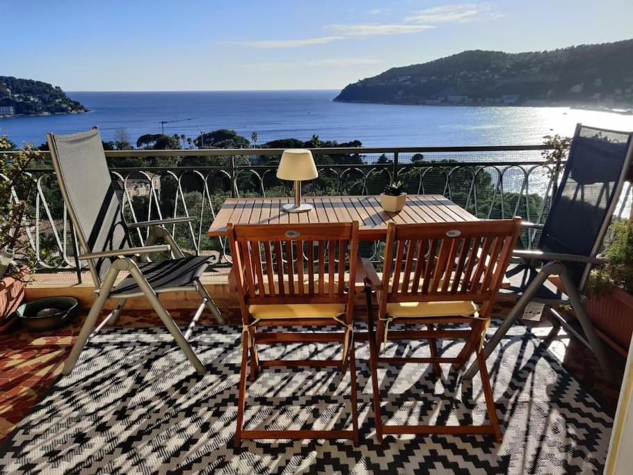 Vintage Flat On Villefranche Bay - Free Car Park Exteriör bild