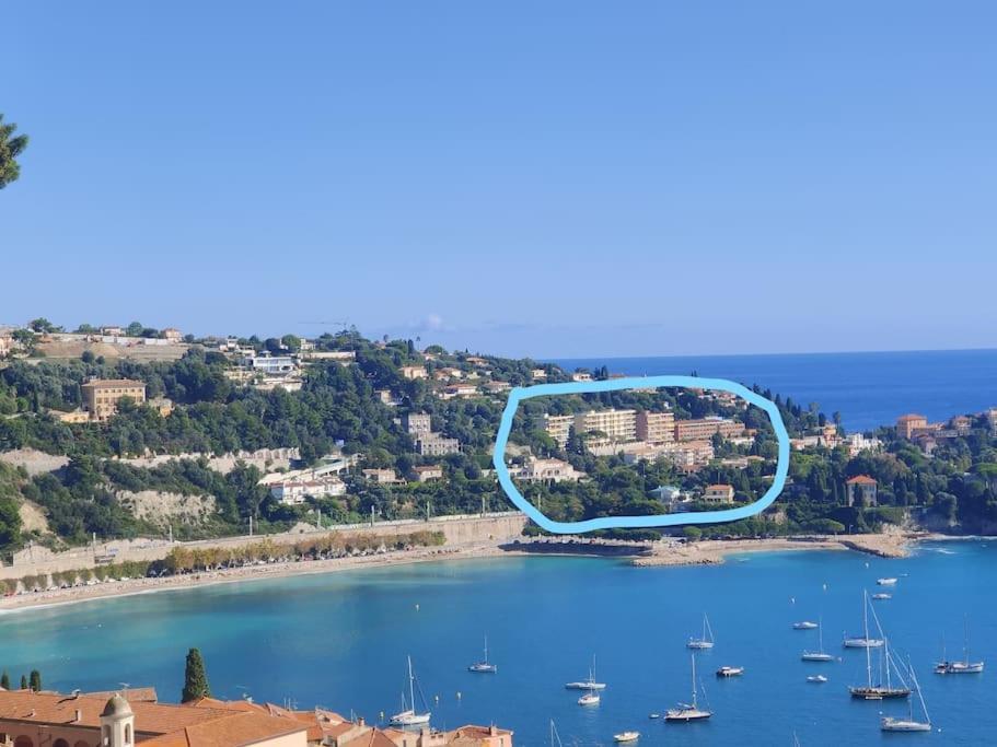 Vintage Flat On Villefranche Bay - Free Car Park Exteriör bild